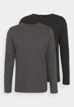 Pier One 2 PACK - Langarmshirt - Dark Grey/black 12 Pier One 2 PACK - Langarmshirt - Dark Grey/black -Pier One Verkaufsgeschäft 007c88127656457c8f19869283e98031