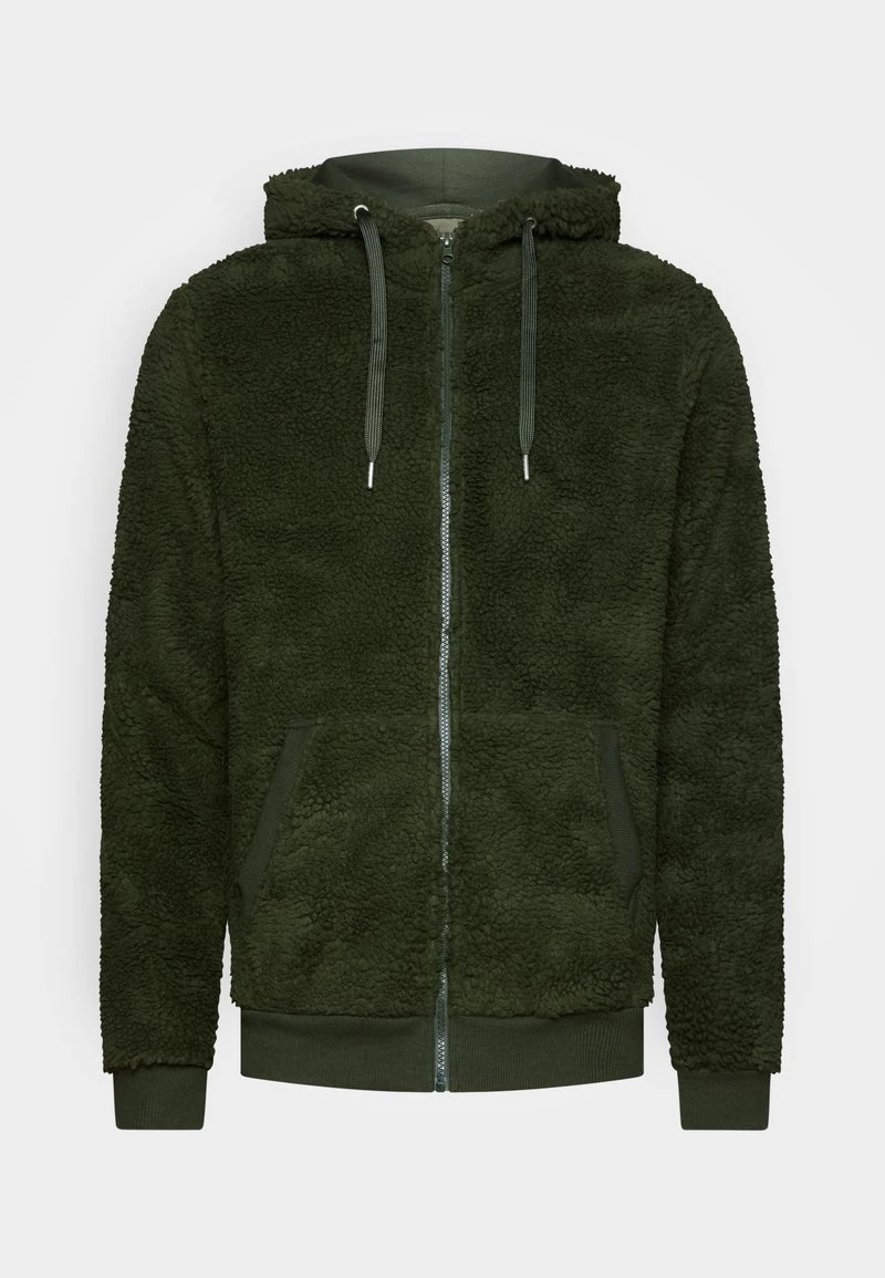 Pier One BORG ZIP-UP JACKET - Fleecejacke - Dark Green 6 Pier One BORG ZIP-UP JACKET - Fleecejacke - Dark Green - Image 4