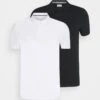 Pier One 2 PACK - Poloshirt - White/black -Pier One Verkaufsgeschäft 3d006753f8e24e9a9ae112388169677e