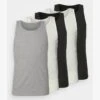 Pier One 5 PACK - Unterhemd/-shirt - 802 - Black_102 - Grey_001 - White -Pier One Verkaufsgeschäft 46f8a04670f84f6ca6219bf7d3fe27a4