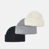Pier One UNISEX 3 PACK - Mütze - Black/white/grey -Pier One Verkaufsgeschäft 6a7fb1651b45408db7e99ab385714124 2