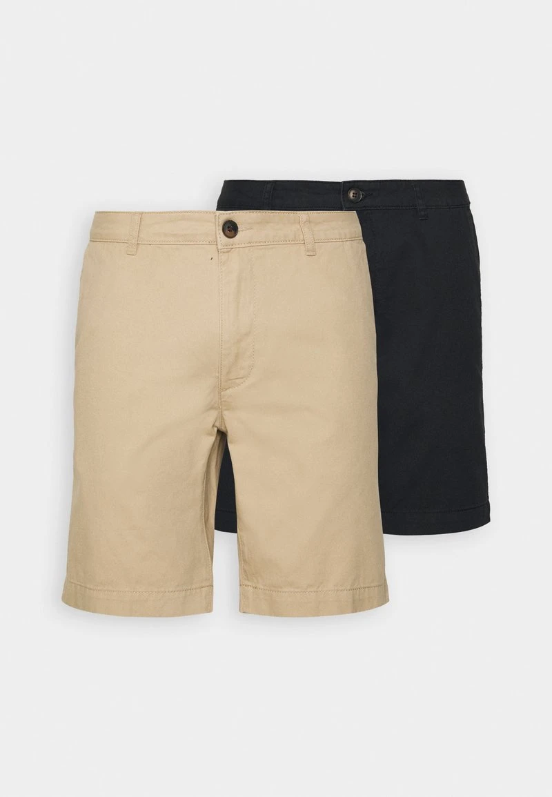 Pier One 2 PACK - Shorts - Tan/black 7 Pier One 2 PACK - Shorts - Tan/black - Image 5