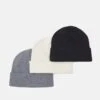 Pier One 3 PACK UNISEX - Mütze - Black/grey/white -Pier One Verkaufsgeschäft 86d9747140114f30891a691057132b36