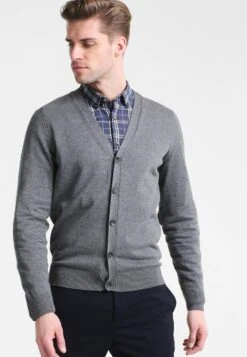 Pier One Strickjacke - Dark Grey Melange