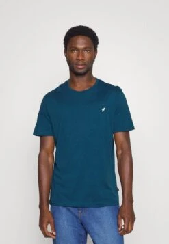 Pier One 5 PACK - T-Shirt Basic - White/blue/stone -Pier One Verkaufsgeschäft b839b6722acb4810893aab216141f42b