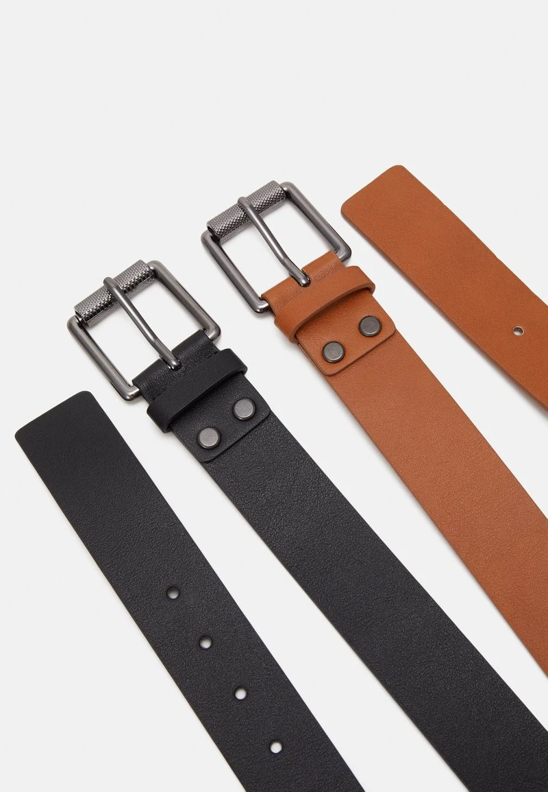 Pier One 2 PACK UNISEX - Gürtel - Black/cognac 4 Pier One 2 PACK UNISEX - Gürtel - Black/cognac - Image 2