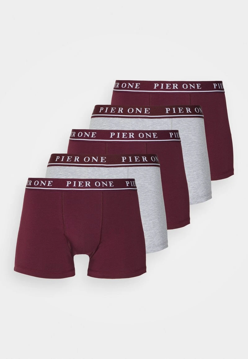 Pier One 5 PACK - Panties - Bordeaux/mottled Grey 8 Pier One 5 PACK - Panties - Bordeaux/mottled Grey - Image 6