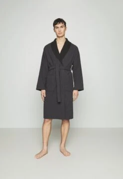 Pier One SHAWL TOWEL BATHROBE - Bademantel - Dark Grey -Pier One Verkaufsgeschäft d74acb5b72bf4a45a923d6b0a18d6eaf