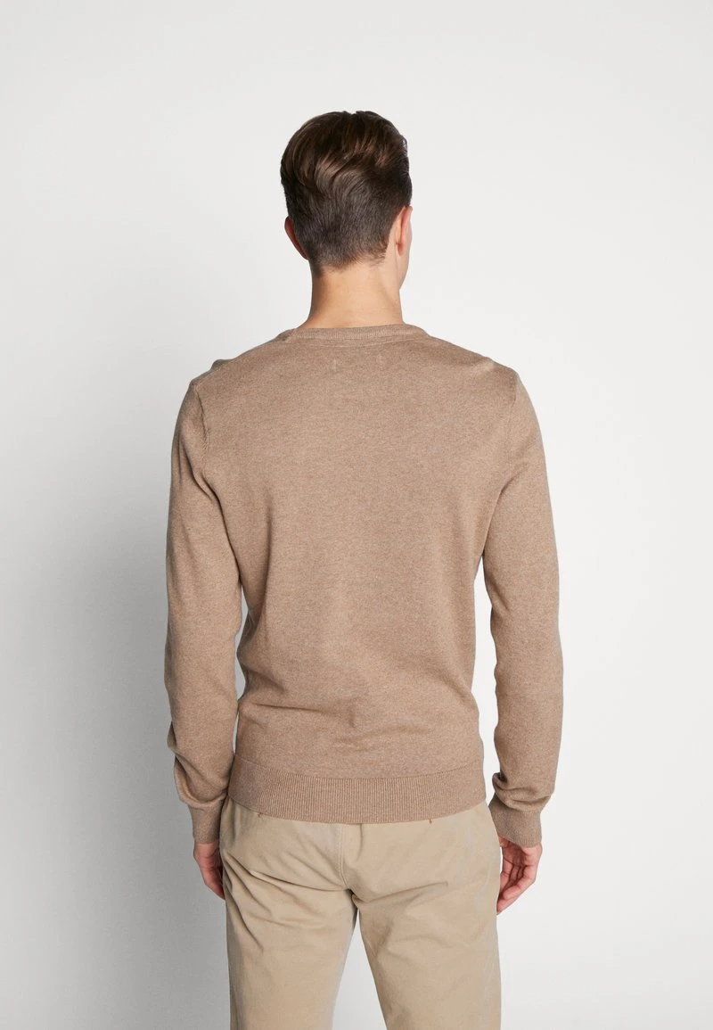 Pier One BASIC CREWNECK - Strickpullover - Mottled Beige 5 Pier One BASIC CREWNECK - Strickpullover - Mottled Beige - Image 3