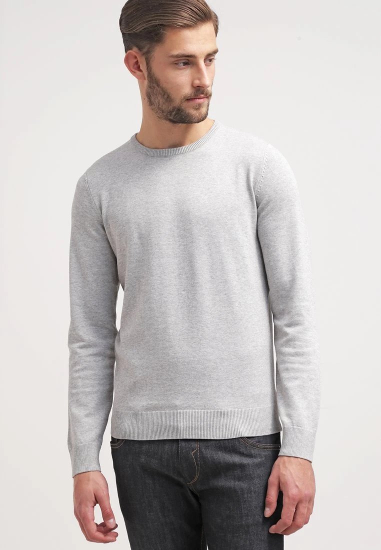 Pier One BASIC CREWNECK - Strickpullover - Light Grey 8 Pier One BASIC CREWNECK - Strickpullover - Light Grey - Image 6